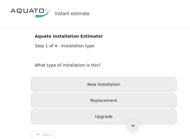 Estimator screenshot